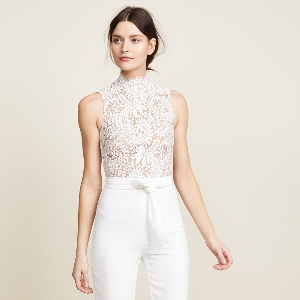 Misha White Lace Josie Jumpsuit
